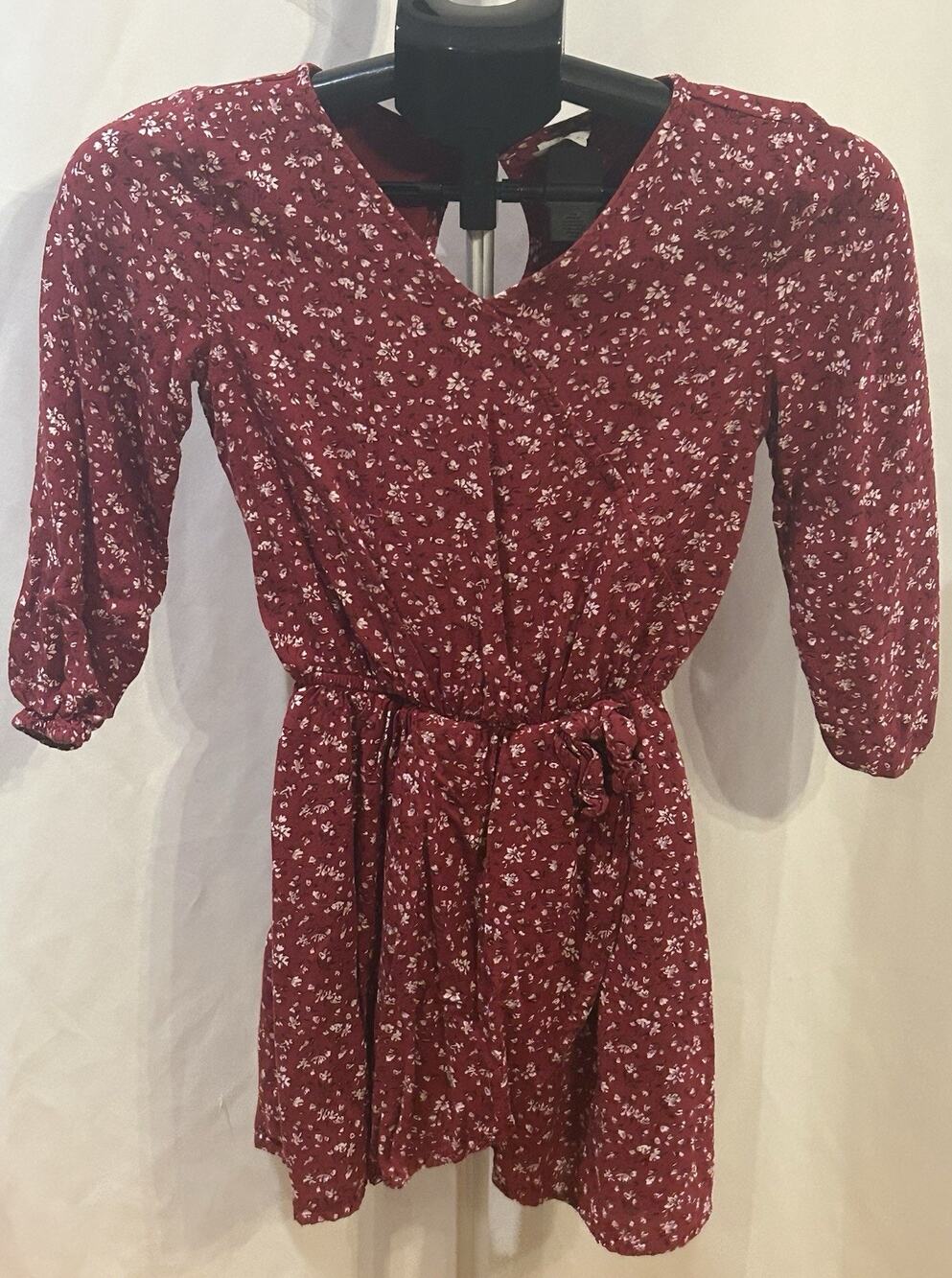 Abercrombie Kids Red Floral Dress Girls size 11/12